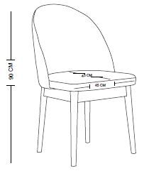 VOGAR SANDALYE Antrasit Renk Gürgen Ayak Sandalye 45X45X90 - 3